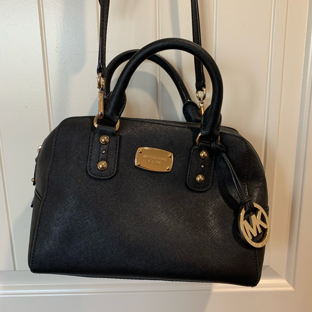 Micheal Kors Black Leather Handbag